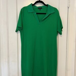 Green Mini Collared Mini Dress